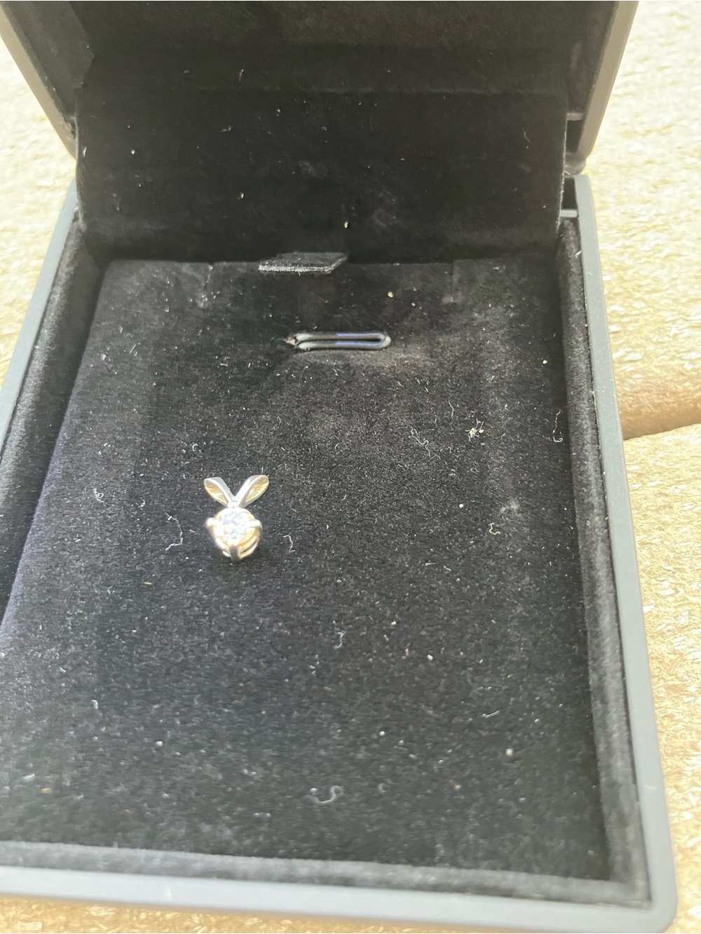 Genuine Diamond Pendant set in 10K white gold